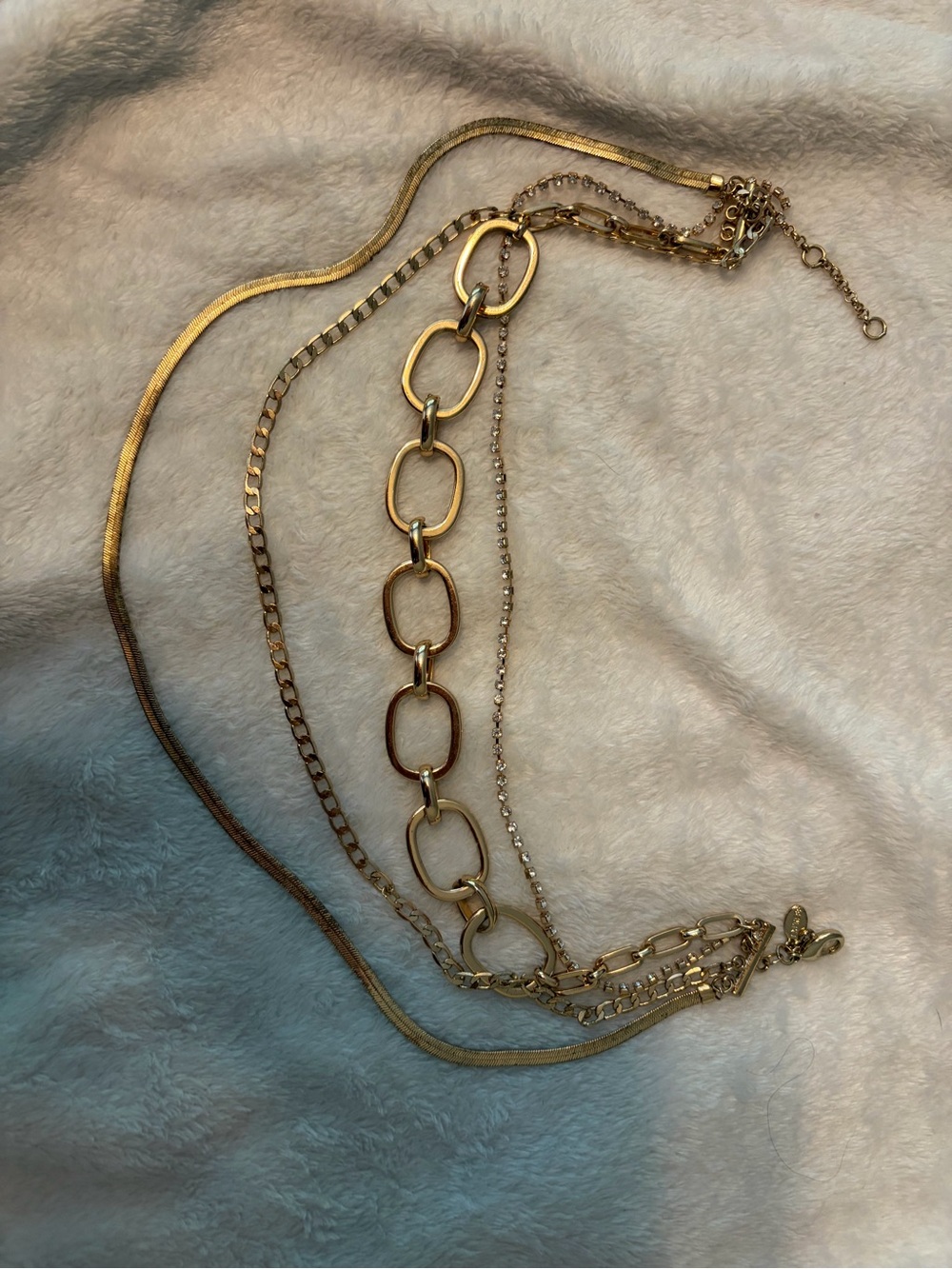 Gold Multi-Chain Women's Necklace - Gold Chain Link Fashion Jewelry